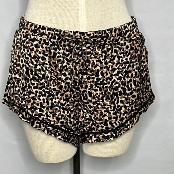 Plush Cheetah Print Shortie Pajama & Headband Set - NEW - Size Large - Picture 4 of 8